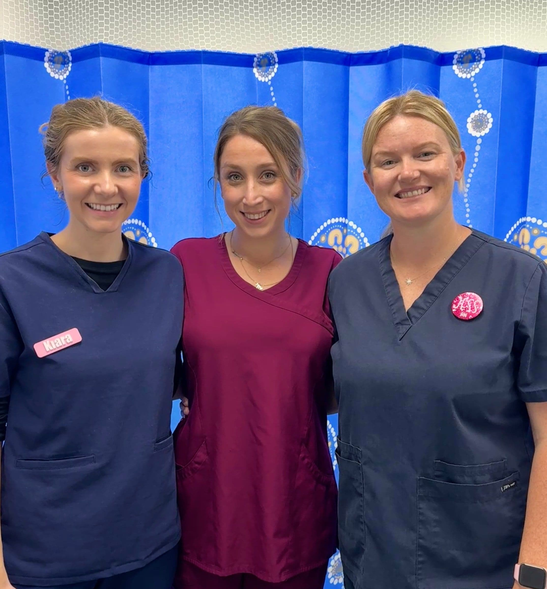 Practice nurses Kiara, Mandy and Jessica at Fraser Coast Medical Centre, Hervey Bay